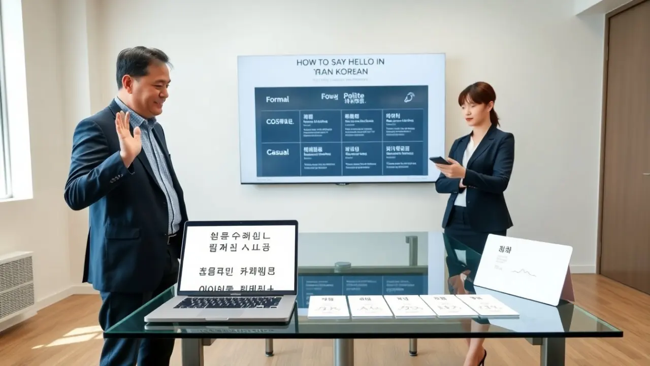 how to say hello in korean